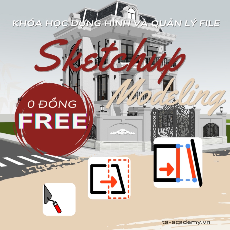 Dựng hình Sketchup - Layout concept
